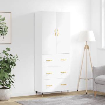 Highboard High Gloss White - Stylish Storage Solution