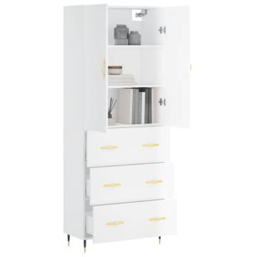 Highboard High Gloss White - Stylish Storage Solution