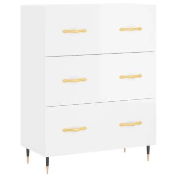 Highboard High Gloss White - Stylish Storage Solution