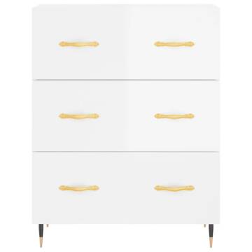 Highboard High Gloss White - Stylish Storage Solution