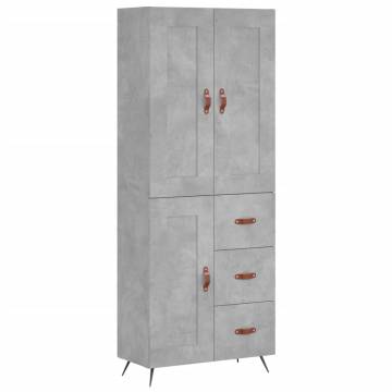 Stylish Highboard Concrete Grey – Ample Storage & Stability