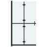 Foldable Walk-in Shower Wall 70x190 cm - Frosted ESG Glass