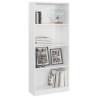 4-Tier High Gloss White Book Cabinet – Modern & Stylish Design