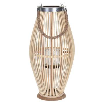 H&S Collection Lantern 24x48 cm - Natural Bamboo Decor