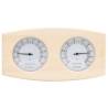 2 in 1 Sauna Hygrothermograph & Sand Timer Set - Solid Wood Pine