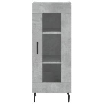 Stylish Highboard in Concrete Grey - Durable & Elegant Design