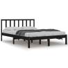 Black Solid Wood Pine Bed Frame 120x200 cm | Hipomarket UK