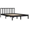 Black Solid Wood Pine Bed Frame 120x200 cm | Hipomarket UK