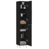 Stylish Highboard Black 34.5x34x180 cm | HipoMarket UK