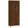 Stylish Highboard Brown Oak - 69.5x34x180 cm | HipoMarket UK