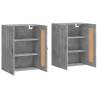 Wall Mounted Cabinets - 2 pcs Concrete Grey Engineered Wood