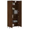 Stylish Highboard Brown Oak - 69.5x34x180 cm | HipoMarket UK