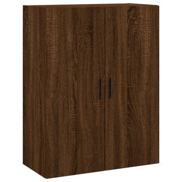 Stylish Highboard Brown Oak - 69.5x34x180 cm | HipoMarket UK