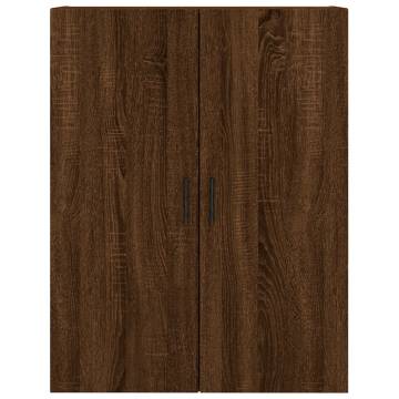 Stylish Highboard Brown Oak - 69.5x34x180 cm | HipoMarket UK