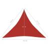 Red Sunshade Sail 4.5x4.5m 160g/m² HDPE for Outdoor Shelter