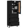 Stylish Highboard Black 69.5x34x180 cm - Hipomarket