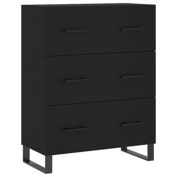 Stylish Highboard Black 69.5x34x180 cm - Hipomarket