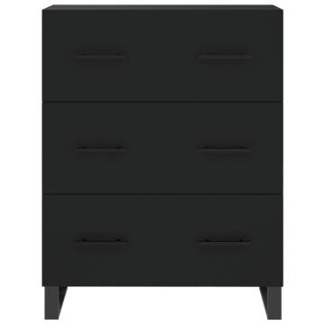 Stylish Highboard Black 69.5x34x180 cm - Hipomarket