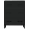 Stylish Highboard Black 69.5x34x180 cm - Hipomarket