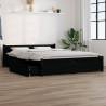 Bed Frame with Drawers Black 150x200 cm King Size Colour black Size 150 x 200 cm 