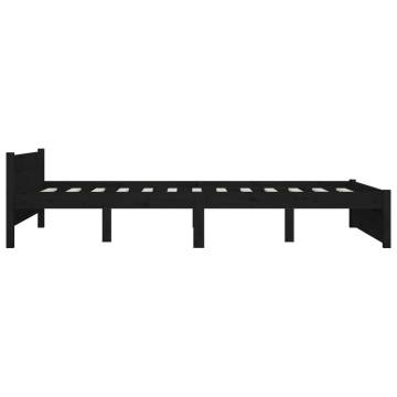 Modern Black King Size Bed Frame with Storage Drawers