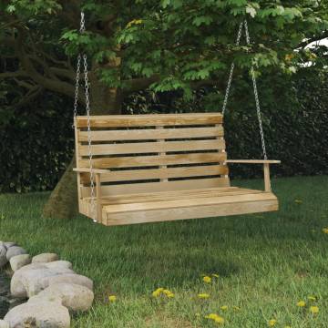 Swing Bench 110 cm - Impregnated Pinewood for Outdoor Relaxation