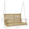 Swing Bench 110 cm - Impregnated Pinewood for Outdoor Relaxation