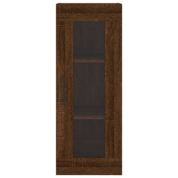 Elegant Highboard Brown Oak - 34.5x34x180 cm | HipoMarket