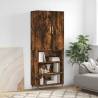 Highboard Smoked Oak 69.5x34x180 cm Engineered Wood Colour smoked oak Quantity in Package 1 Model 3 shelves 