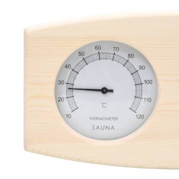 2 in 1 Sauna Hygrothermograph & Sand Timer Set - Solid Wood Pine