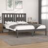 Bed Frame Grey Solid Wood Pine 160x200 cm Colour grey Size 160 x 200 cm 