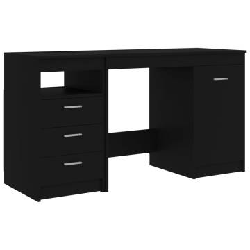 Modern Black Desk 140x50 cm | Stylish Office Furniture