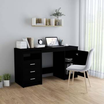 Modern Black Desk 140x50 cm | Stylish Office Furniture