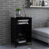 Sideboard High Gloss Black 57x35x90 cm Engineered Wood Colour high gloss black Quantity in Package 1 