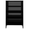 High Gloss Black Sideboard - Engineered Wood - 57x35x90 cm