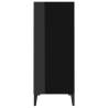 High Gloss Black Sideboard - Engineered Wood - 57x35x90 cm