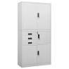 Durable Light Grey Office Cabinet 90x40x180 cm Steel