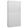 Durable Light Grey Office Cabinet 90x40x180 cm Steel