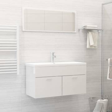 High Gloss White Bathroom Furniture Set | Stylish & Functional