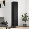 Highboard Black 34.5x34x180 cm Engineered Wood Colour black Quantity in Package 1 Model 1 wood door 