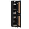 Highboard Black 34.5x34x180 cm - Stylish Engineered Wood Storage