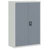 Stylish Light Grey & Dark Grey File Cabinet - 90x40x140 cm