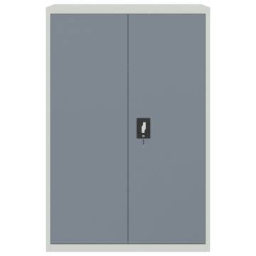 Stylish Light Grey & Dark Grey File Cabinet - 90x40x140 cm