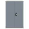 Stylish Light Grey & Dark Grey File Cabinet - 90x40x140 cm