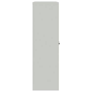 Stylish Light Grey & Dark Grey File Cabinet - 90x40x140 cm