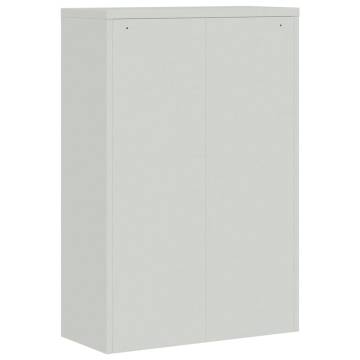 Stylish Light Grey & Dark Grey File Cabinet - 90x40x140 cm