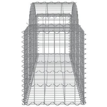 Arched Gabion Baskets 4 pcs – Durable & Decorative Garden Barriers