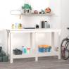 Work Bench White 140x50x80 cm Solid Wood Pine Colour white Size 140 x 50 x 80 cm Quantity in Package 1 