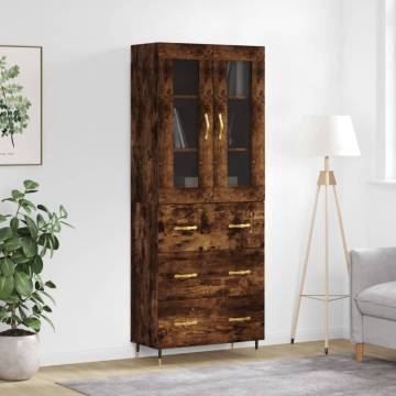 Stylish Highboard in Smoked Oak | Durable & Elegant Storage