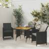 Garden Table Black 70x70x72 cm Poly Rattan & Solid Acacia Wood Colour black Size 70 x 70 x 72 cm Quantity in Package 1 